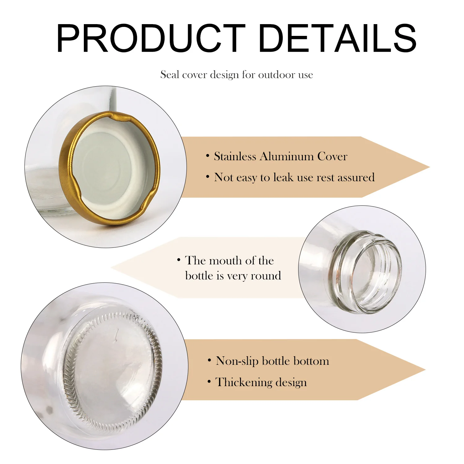 High quality glass water bottle Salsa 350 ml 200 ml for export wholesale factory price from India