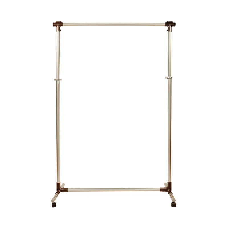 Simple Trending Clothing Garment Rack Aluminum Space Saving Metal Cloth Rail
