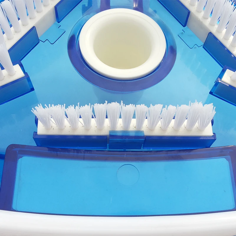 Swimming Pool Transparent triangle Vacuum Cleaner Head Cleaning Brush with Air Valve