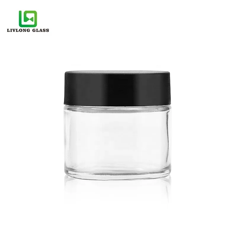 30ml 1 oz 30 dram empty child proof glass bottle for dry flower use with cr child resistant jars  double wall cover