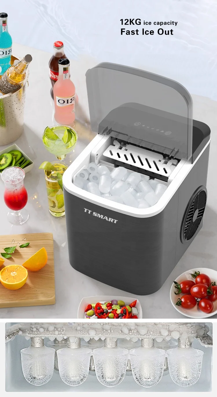 factory price wholesale OEM ODM 1.3l 12kg  round ice maker home maker ice machine for house housing office