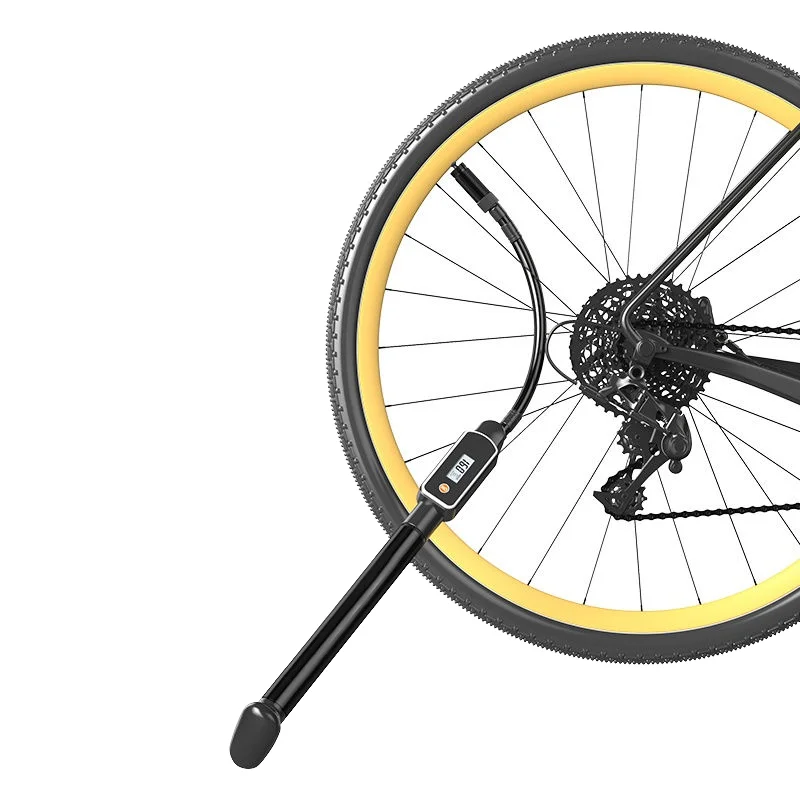 Digital Gauge Bike Pressure Gauge Hand Air Pump Mini  Inflator Electric Bike Bicycle Pump Bicycle Pump With Pressure Gauge