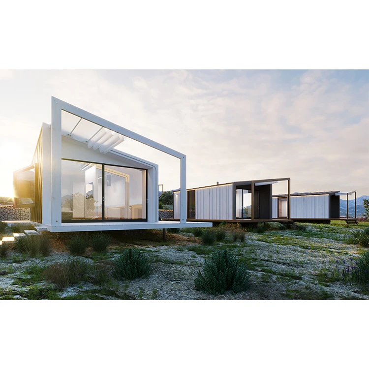 China luxury container hotel 20ft modern prefabricated box containers comfortable single hotel family homestay