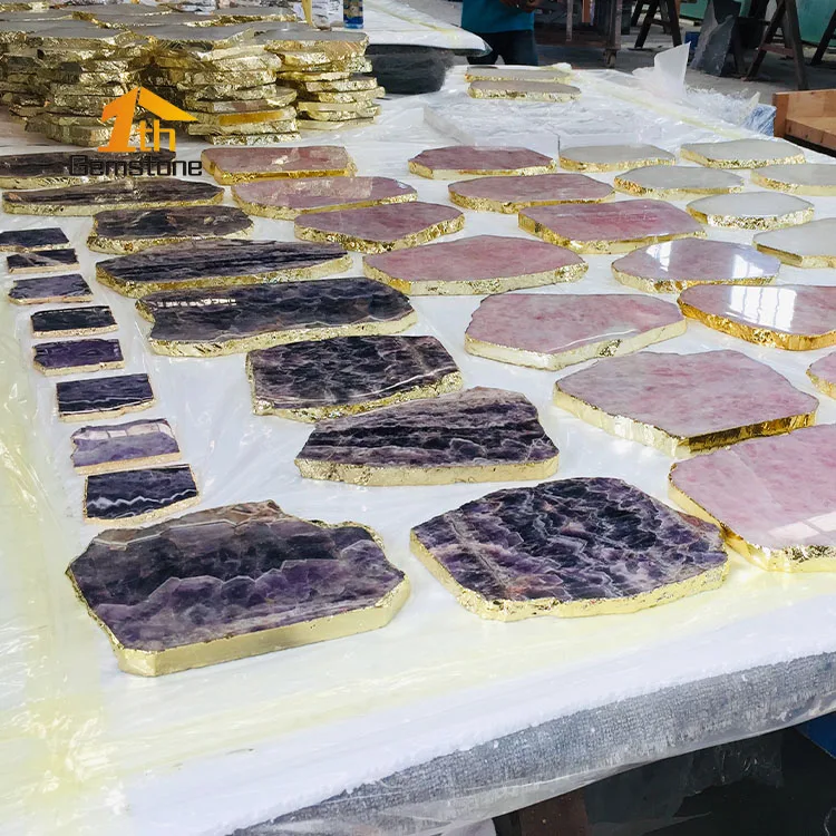 Роскошная Подарочная коробка из натурального хрусталя ремесло розового кварца каменный поднос мраморный декор белое кварцевое агатовое блюдо
