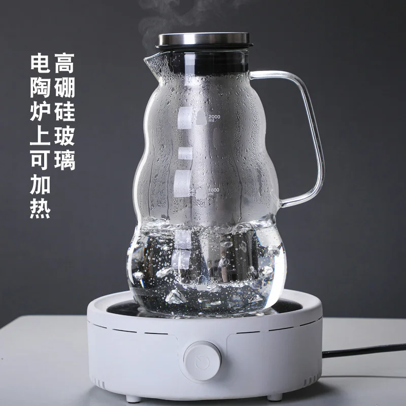 High borosilicate glass cold brew iced drip coffee hot and cold brew teapot