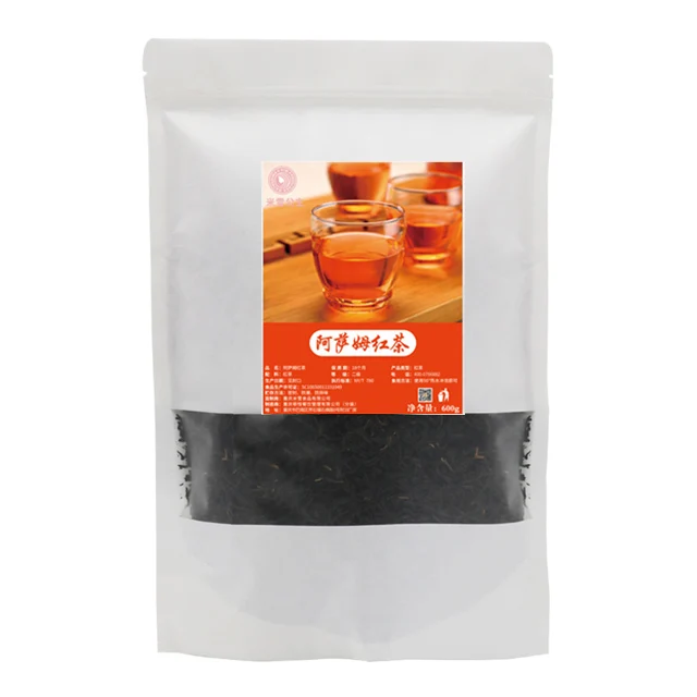 
Advanced Assam Black Tea leaves 600g Raw Material for Taiwan Milk Pearl Bubble Tea Chinese Black Tea 