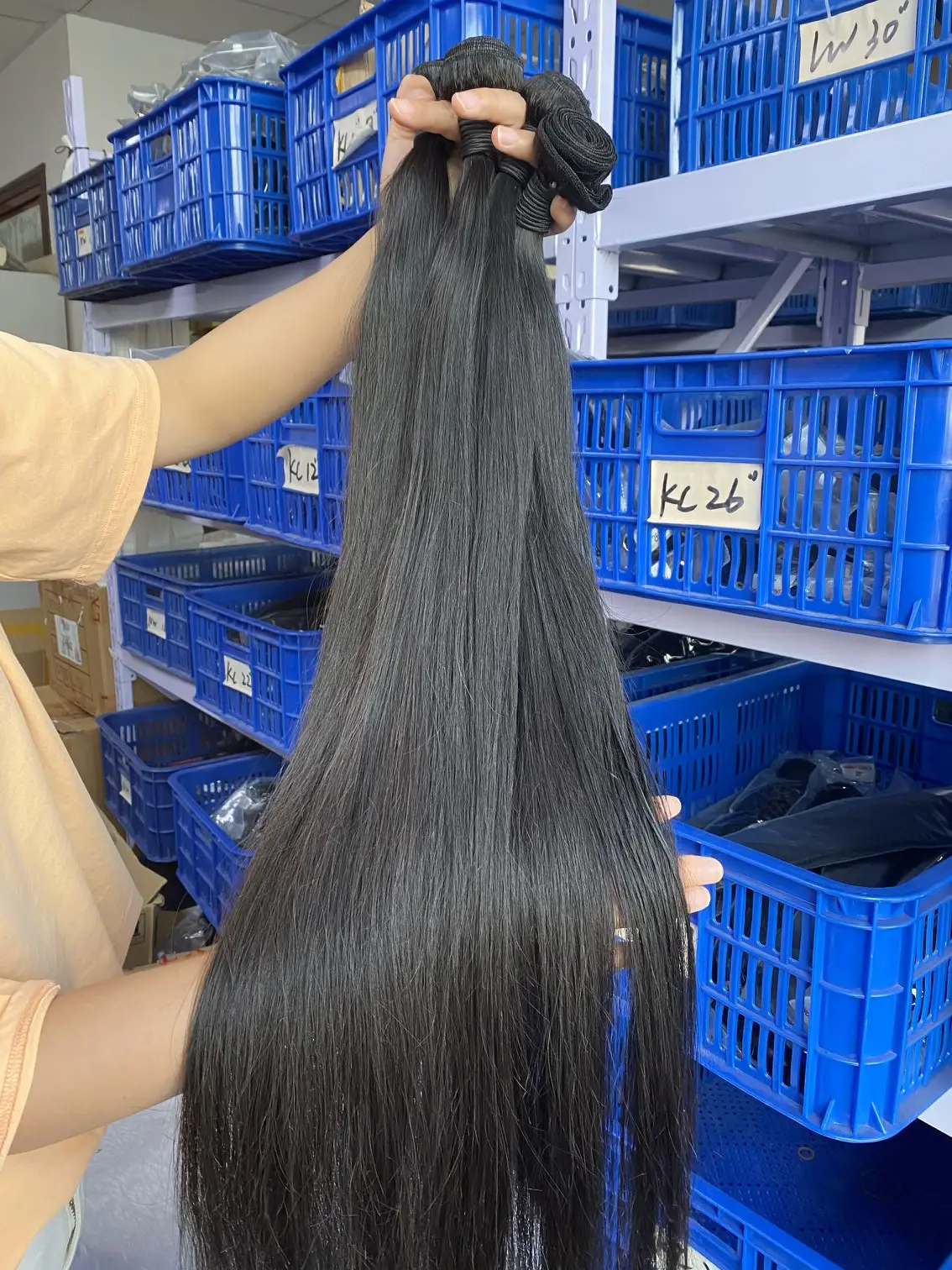 Natural Color Hair Bundles 100% Human Straight Bundles Wholesale Vendor