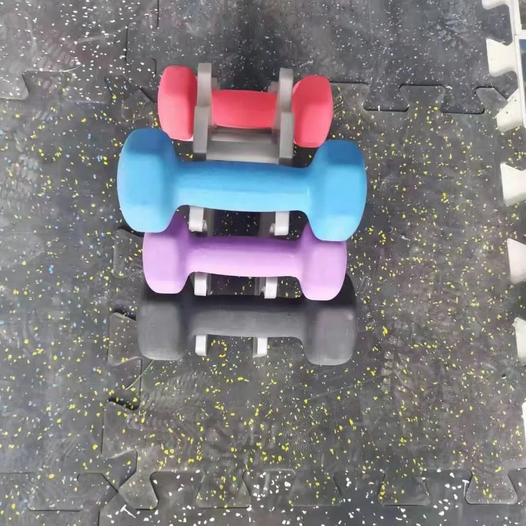 Dezhou factory commercial home colorful fitness vinyl pilates yoga dumbbell