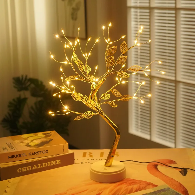 Artificial Tree Lights 108 LEDS Table Lamp Home Decoration Indoor Lighted Tree For Holiday Decoration Christmas Gift