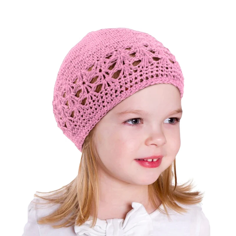 Kids baby cotton Kufi Hats Crochet Beanie Skull Caps Solid Colors Knit Cap Stretchy Knitted Crochet Hat