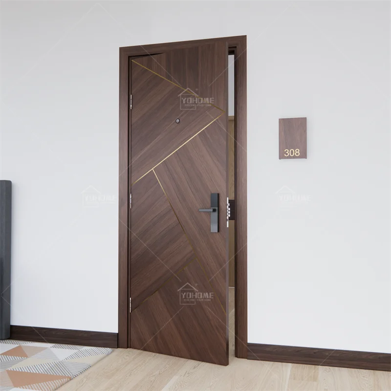 Yohome professional manufacturer residential interior doors solid core interior doors interior construction end door