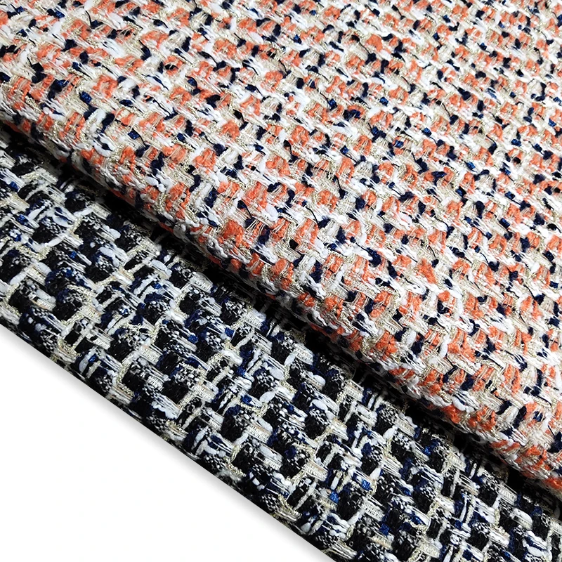 
New products knit tweed suede fabric composition polyester tweed fabric printed 