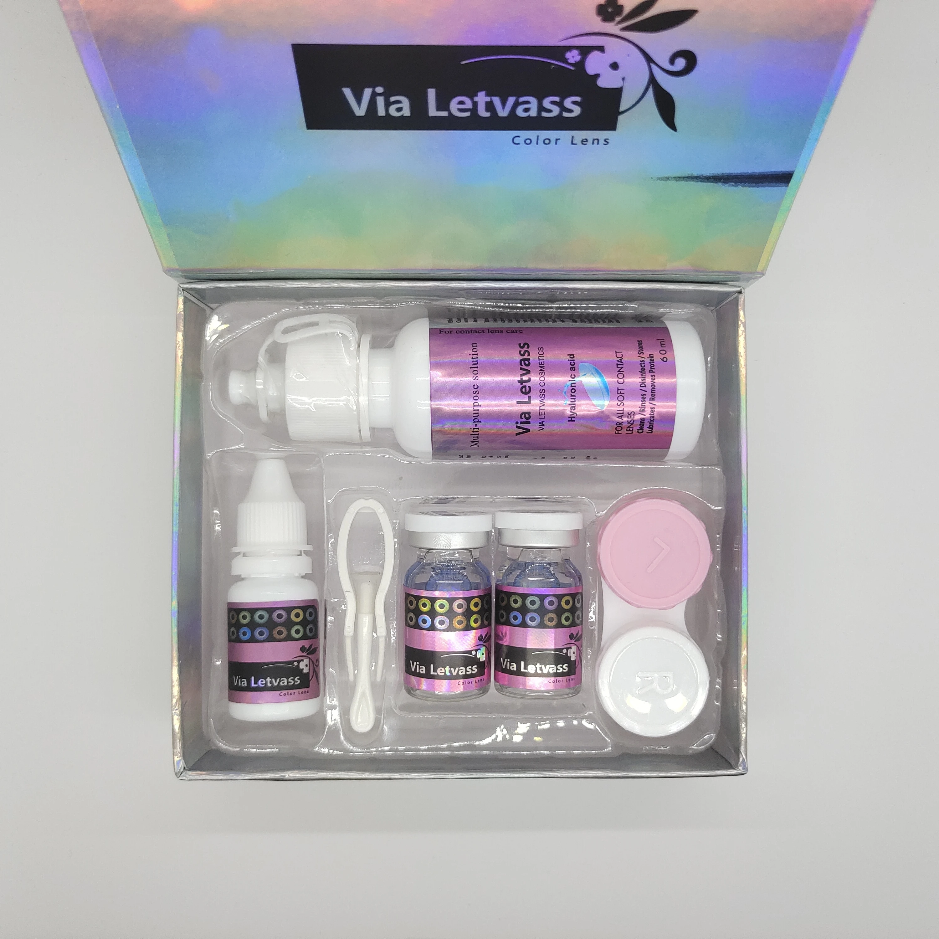 Набор ярких и блестящих контактных линз, мягкие контактные линзы, пинцет, очиститель контактных линз для глаз sarшаньган