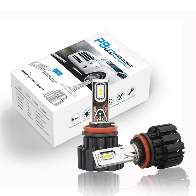 Zhuhai ZhengyuanLED Auto Lighting System Super Bright Car Led Headlight Bulbs H4 9005 9006 12V Led Headlight H7