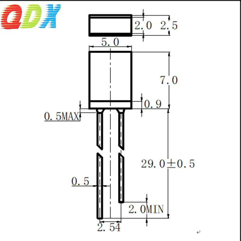 China High Quality 2*5*7mm Square LED yellow light-emitting diode257 mm yellow Led Dip In Diode1000pcs/bag led module