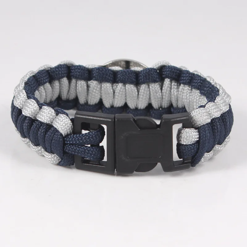 Wholesale Custom Logo Handmade Wild Life-saving Paracord Bracelet Baseball Teams Logo Paracord Bracelet