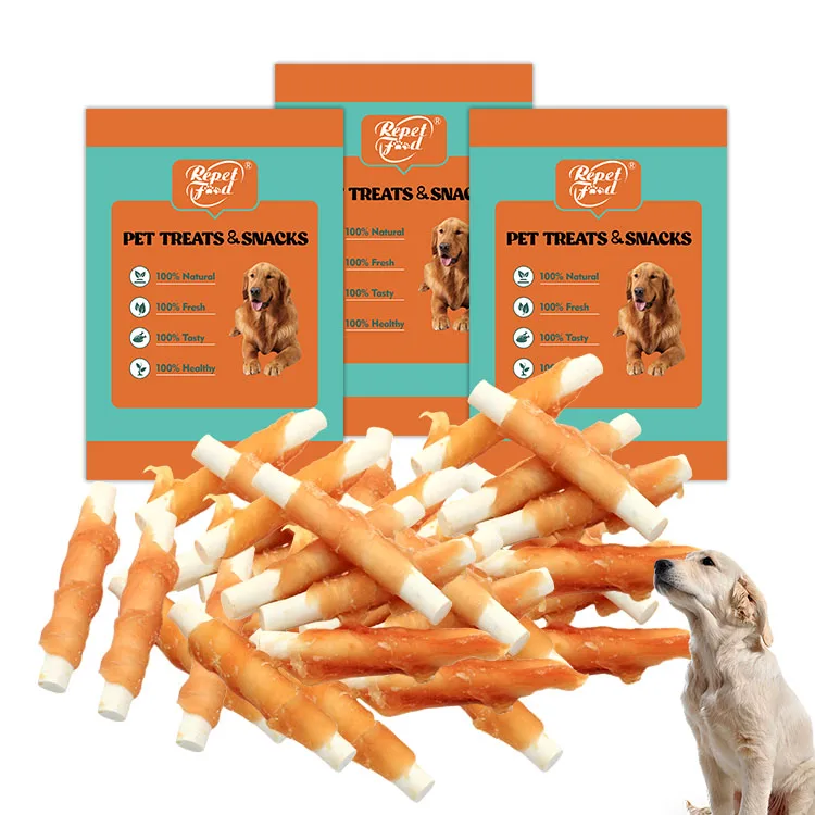 Hot Sale Healthy bones rawhide pressed wrapped meats mini rawhide pressed bones with chicken