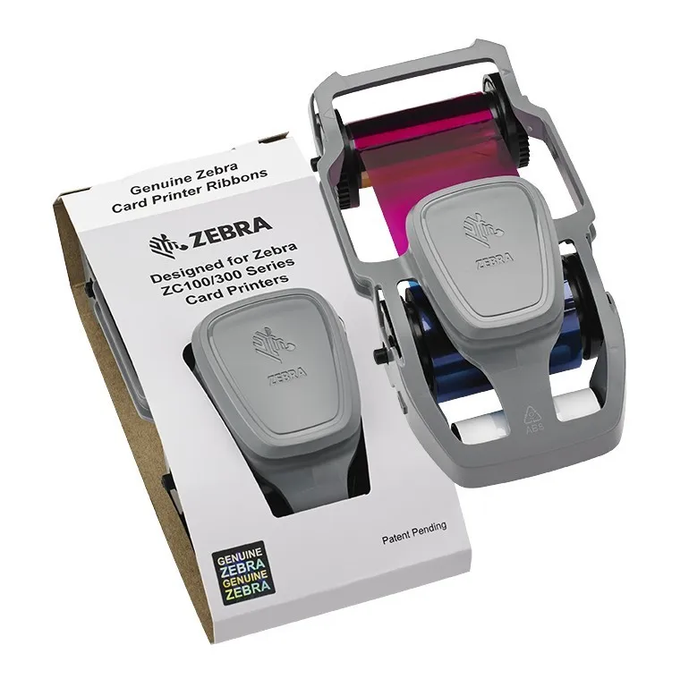 Совместимая цветная лента 800300-250CN YMCKO Цвет для Zebra ZC100 и ZC300 расходные материалы принтера ПВХ карт