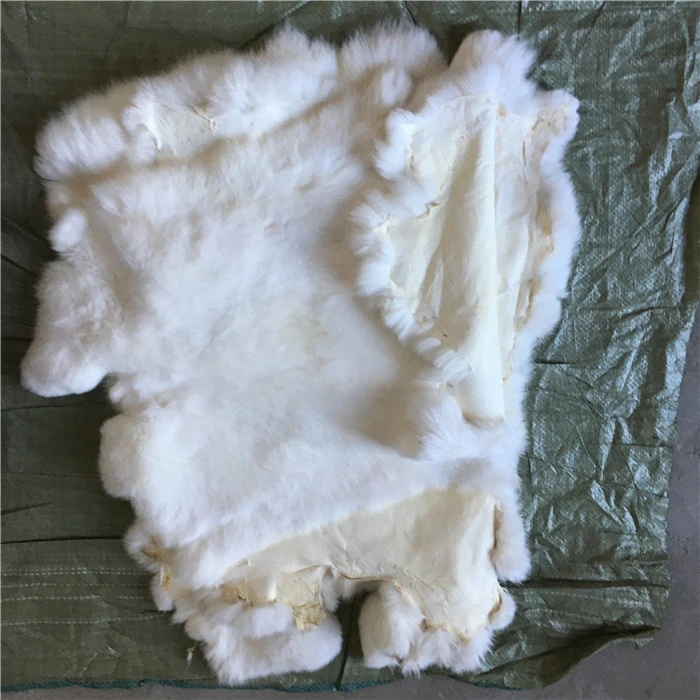 Super Lovely Fluffy Grey Cheap Price Natural Rabbit Fur