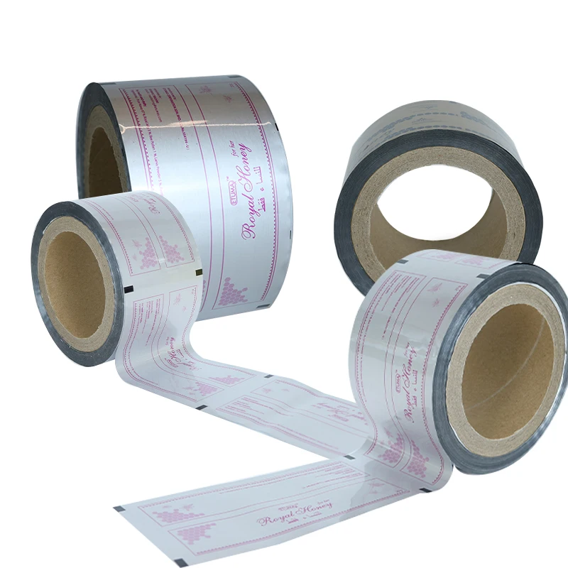 Heat Seal Food Grade Honey Sachet Packaging Roll Film Custom Laminated Aluminum Foil Plastic Bulk Sachets Packaging For Honey