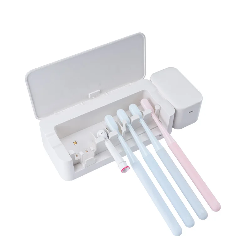 Таймер светодиодный перезаряжаемый органайзер для зубных щеток для ванной комнаты, настенный автоматический держатель для зубных щеток для электронных зубов