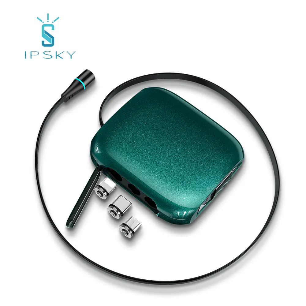 IPSKY производит выдвижной 8 pin micro type c usb c 3 в 1 3a Магнитный usb зарядка для iphone кабель зарядное устройство