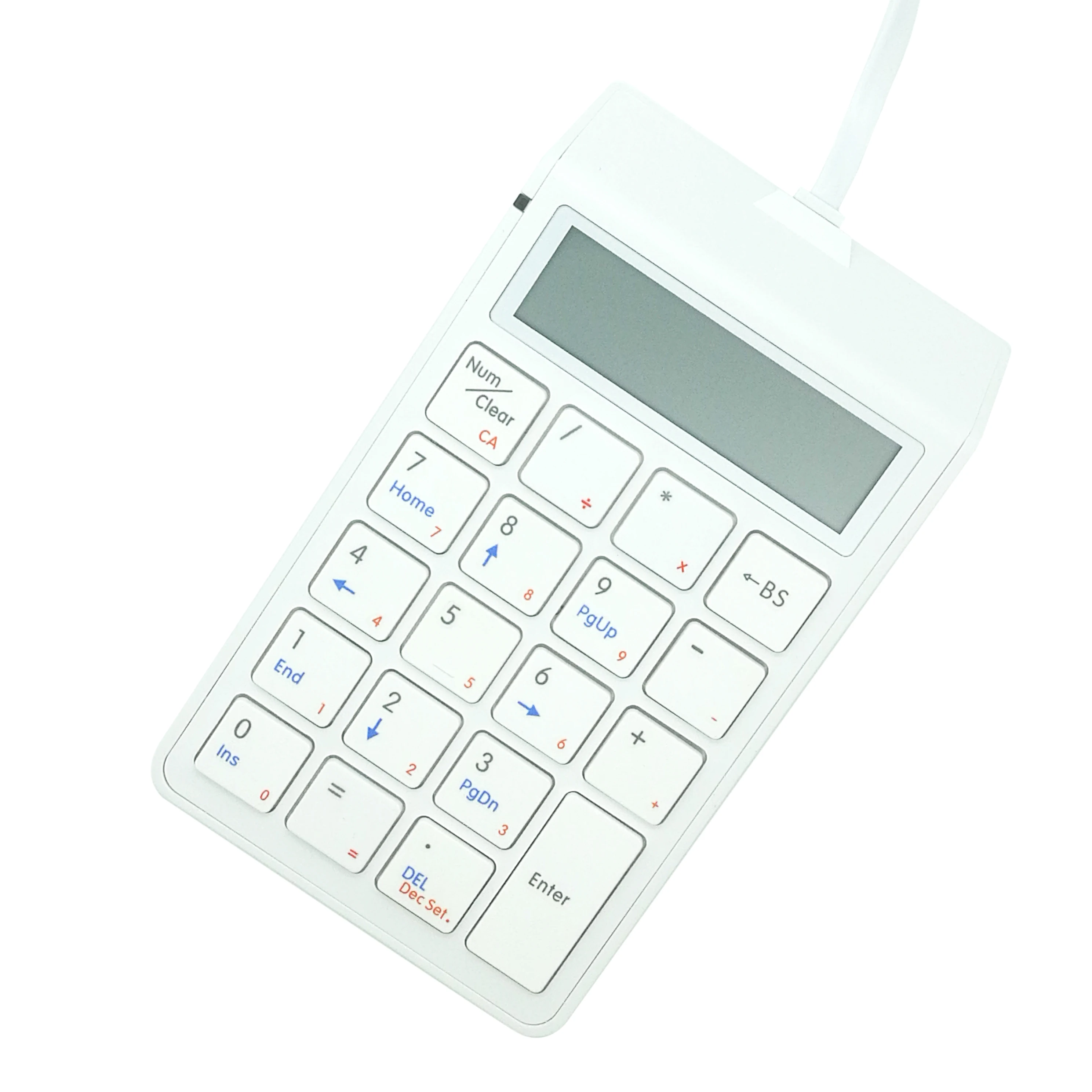 SKB886S USB Programmable 12-Digit Digital Display Mini Keyboard Mini 19 Keys Wired USB Numeric Keyboard POS Keyboard Calculator