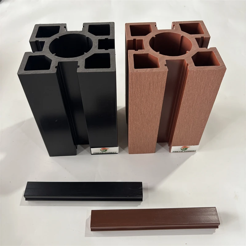 Co-extrusion WPC Outdoor Fence Panels Modern Security Wood Tiles With Post Gate Decor Railing Baluster Louvers Wall Panels