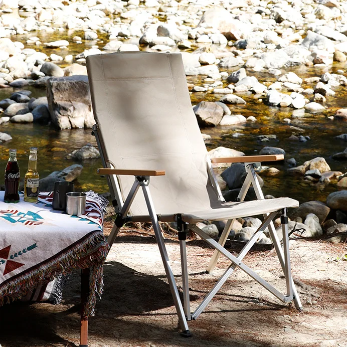 Durable Folding Camping Picnic Chairs Outdoor Foldable Garden Chairs woodencbeachen Wood Aluminum Carton Box Beach Chairs