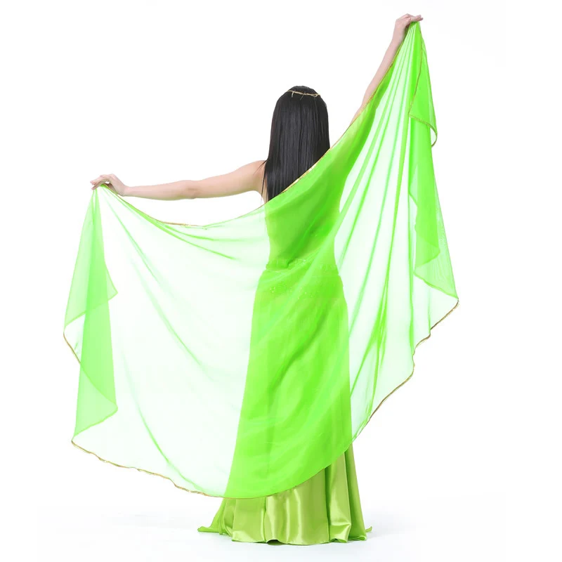 Полукруглая шифоновая вуаль для танца живота 250x120 см