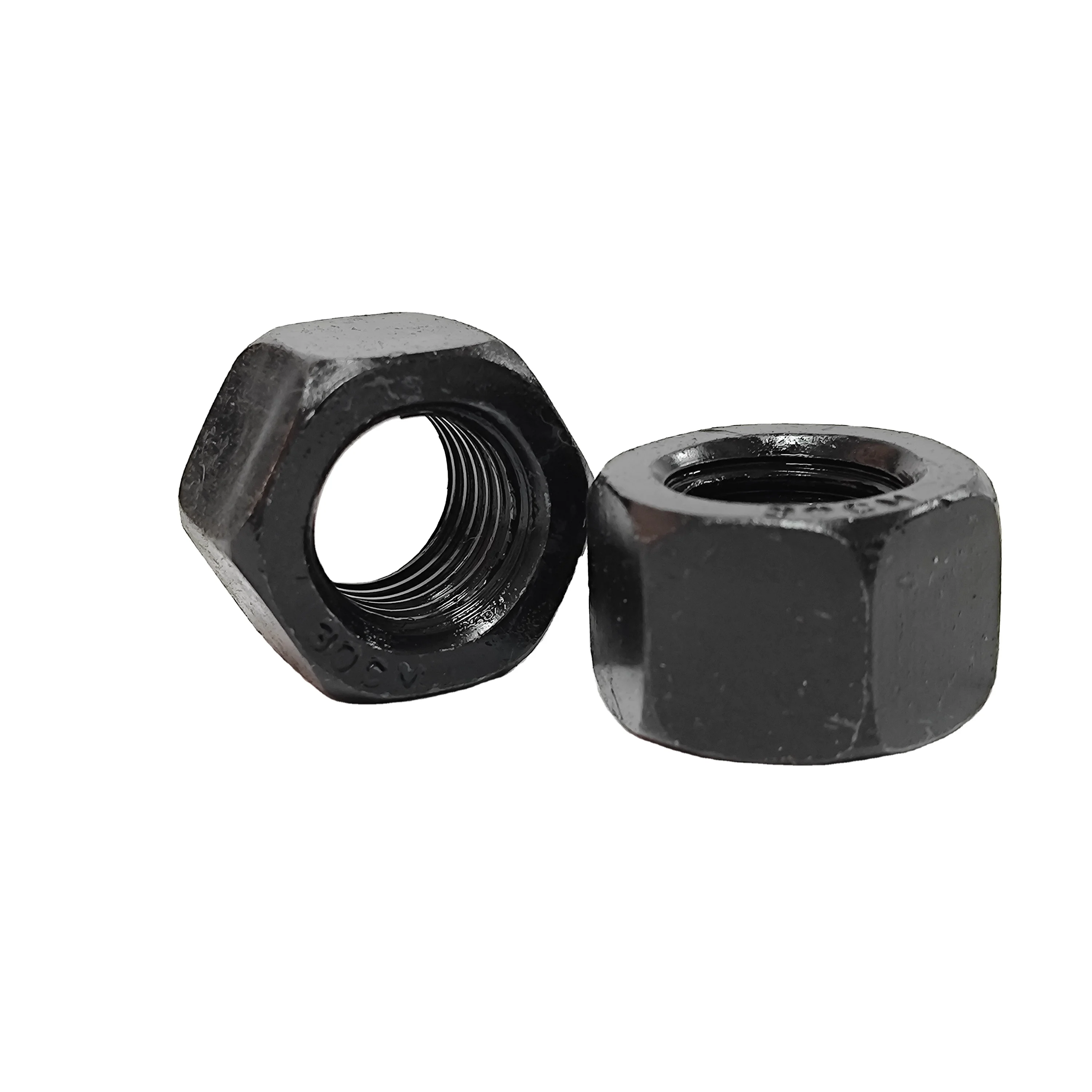 A194 GR.2H Hot sale High Strength Factory supply Metric Inch Carbon steel Heavy Hex Nut ANSI/ASME B 18.2.2 black CS ASTM A 563