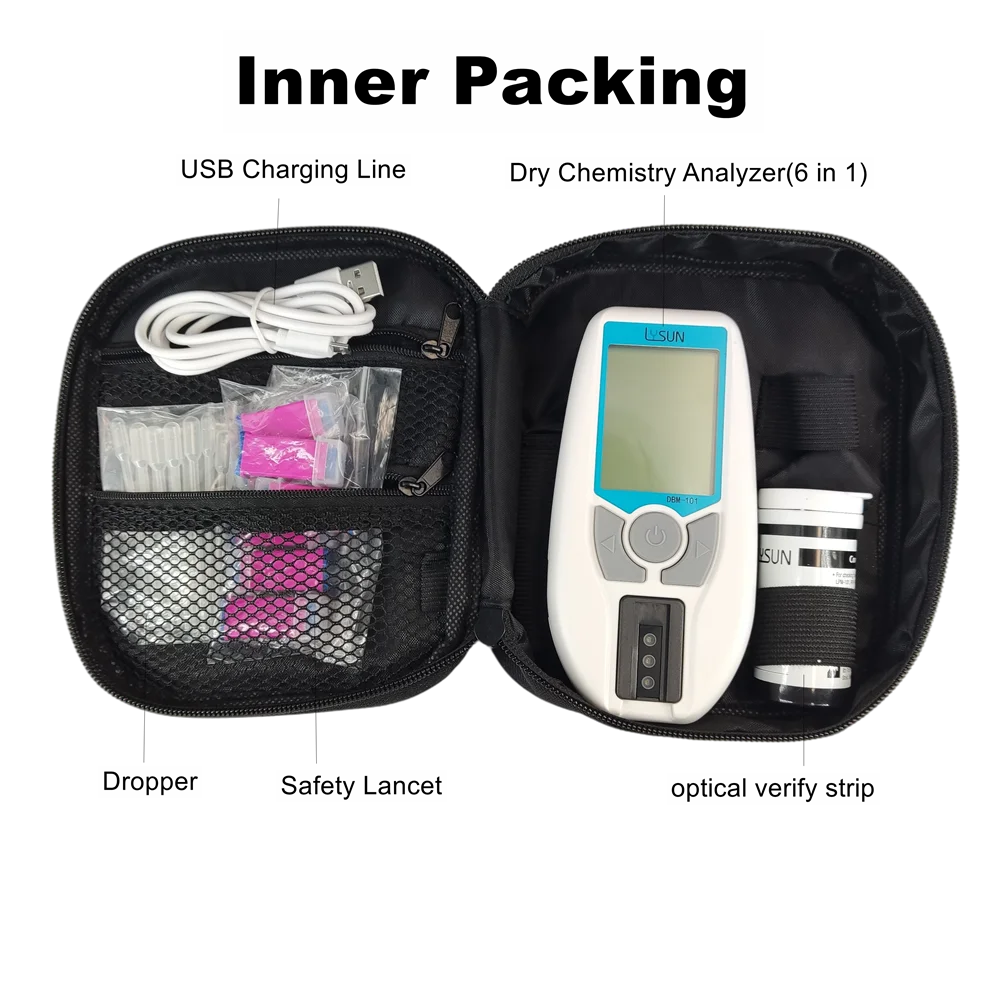 Lysun 8 in 1 Dry Biochemical Analysis Meter for Blood Lipid/Uric Acid Urea Creatinine