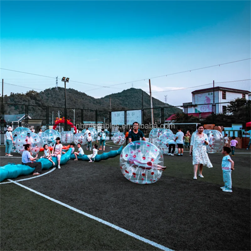 TPU 1.5m Human Size Diy Bubble Ball Body Zorb Bubble Football Inflatable Bumper Ball