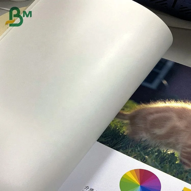 Высокая глянцевая струйная печать клейкий рулон фотобумаги для струйного принтера с полимерным