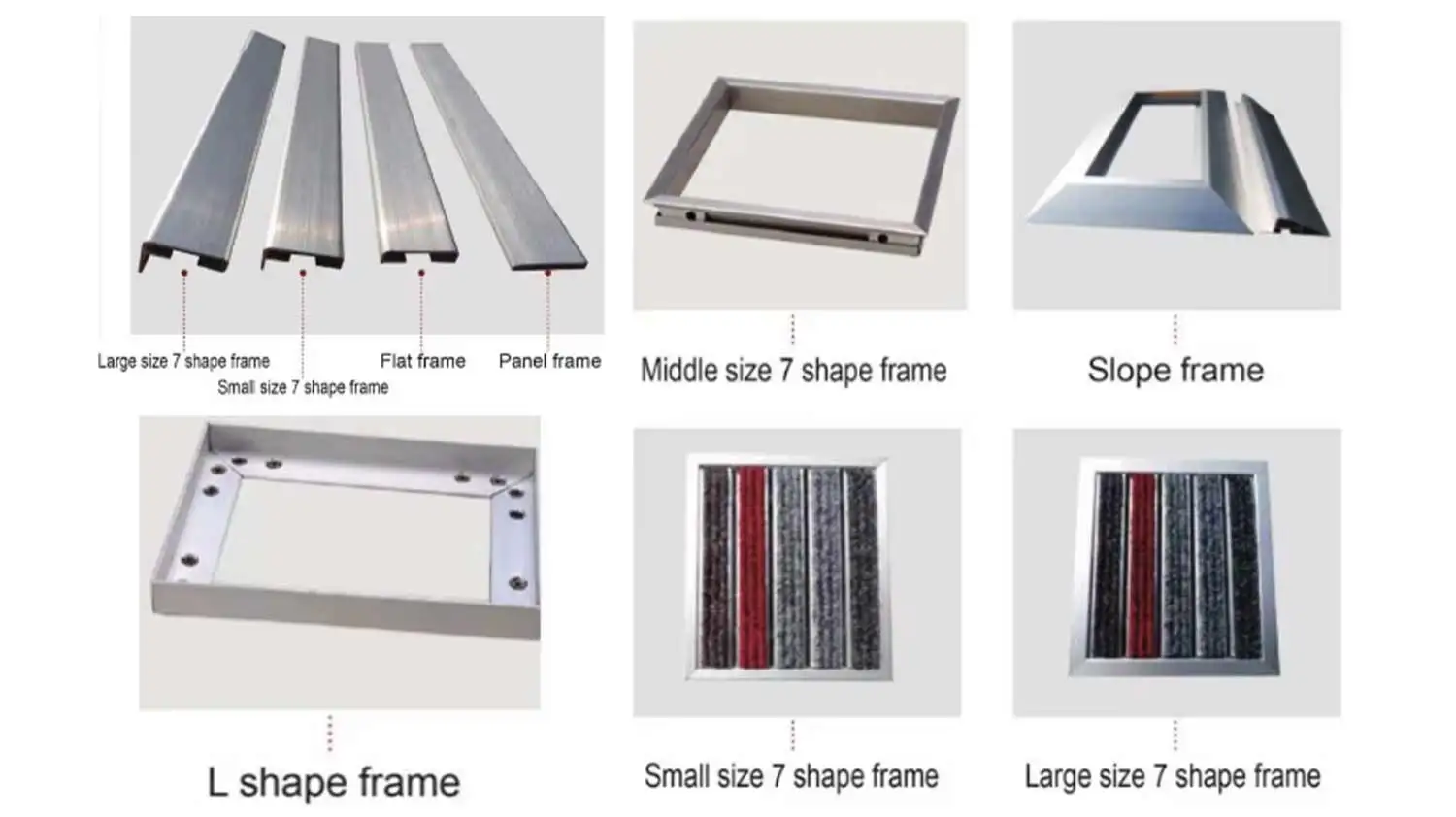 Modular Entrance Welcome Patio Porch Non-Slip Outdoor Aluminium Metal Front Door Mats Aluminum Alloy Floor Mat