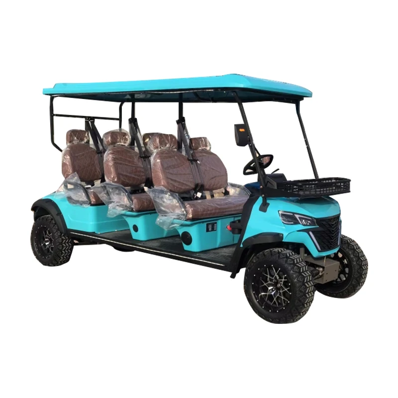 4+2 Seats Electric Lifted Golf Cart Hunting Car with Powerful Motor Controller Electric Golf Cart at Factory Price