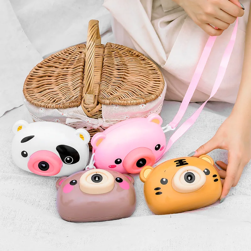 
Bubble Guns camera animal shape electric machine for Kids Plastic toys plastic colors 