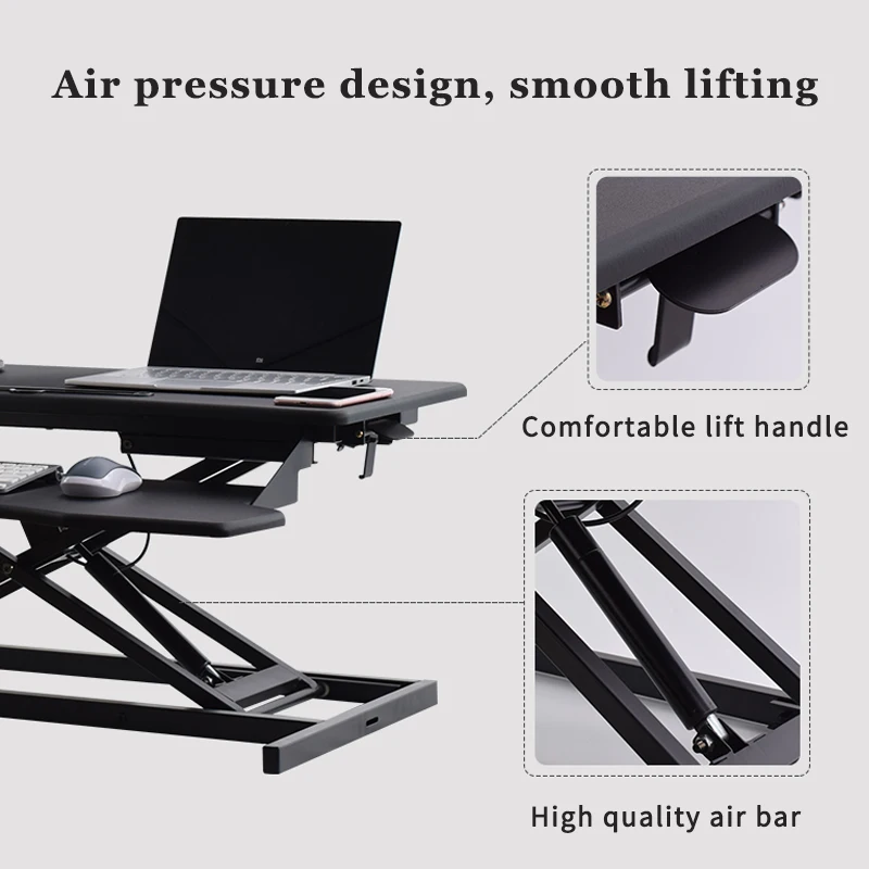 Ergonomic Height Adjustable Sit Stand Up Computer Workstation Standing Desk Converter