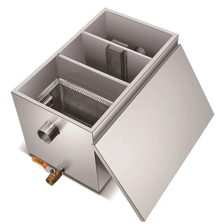 Industrial Singapore Stainless Steel Kitchen Grease Trap for Wastewater Commercial Oil Filter Grease Trap and Water Separator