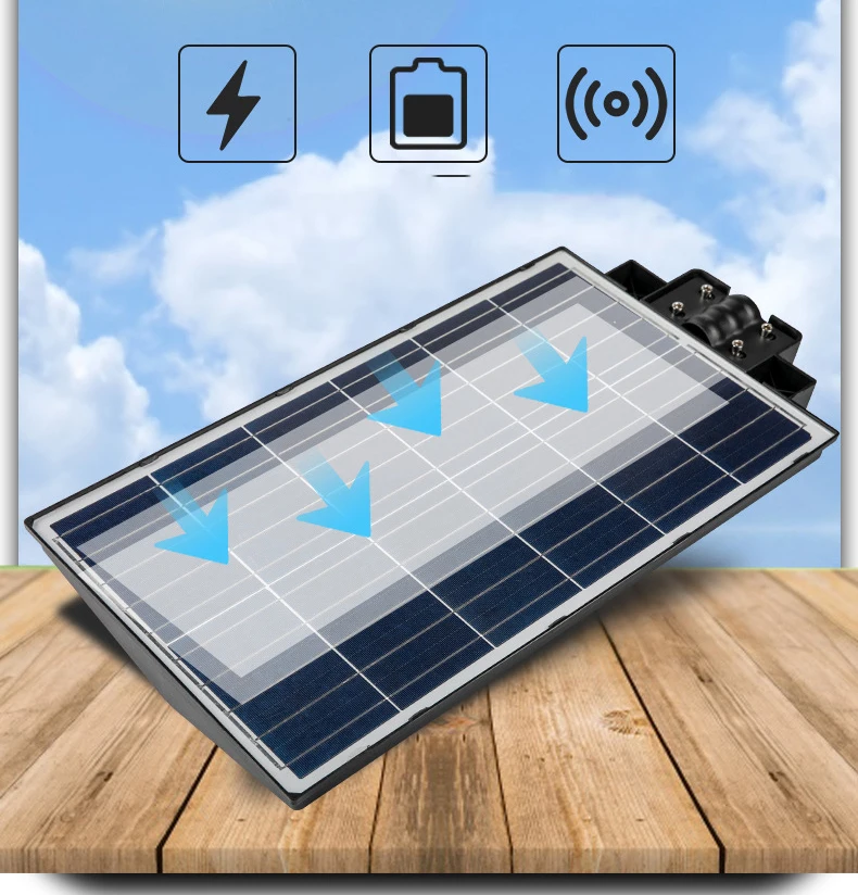 800W солнечный уличный свет открытый большой емкости аккумулятора All In One