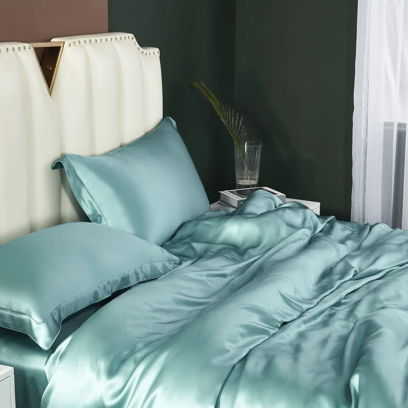 Luxury Wholesale Manufacturer Mulberry Silk Bed Sheet Queen Bedding Set 22mm 100% Silk Duvet Cover