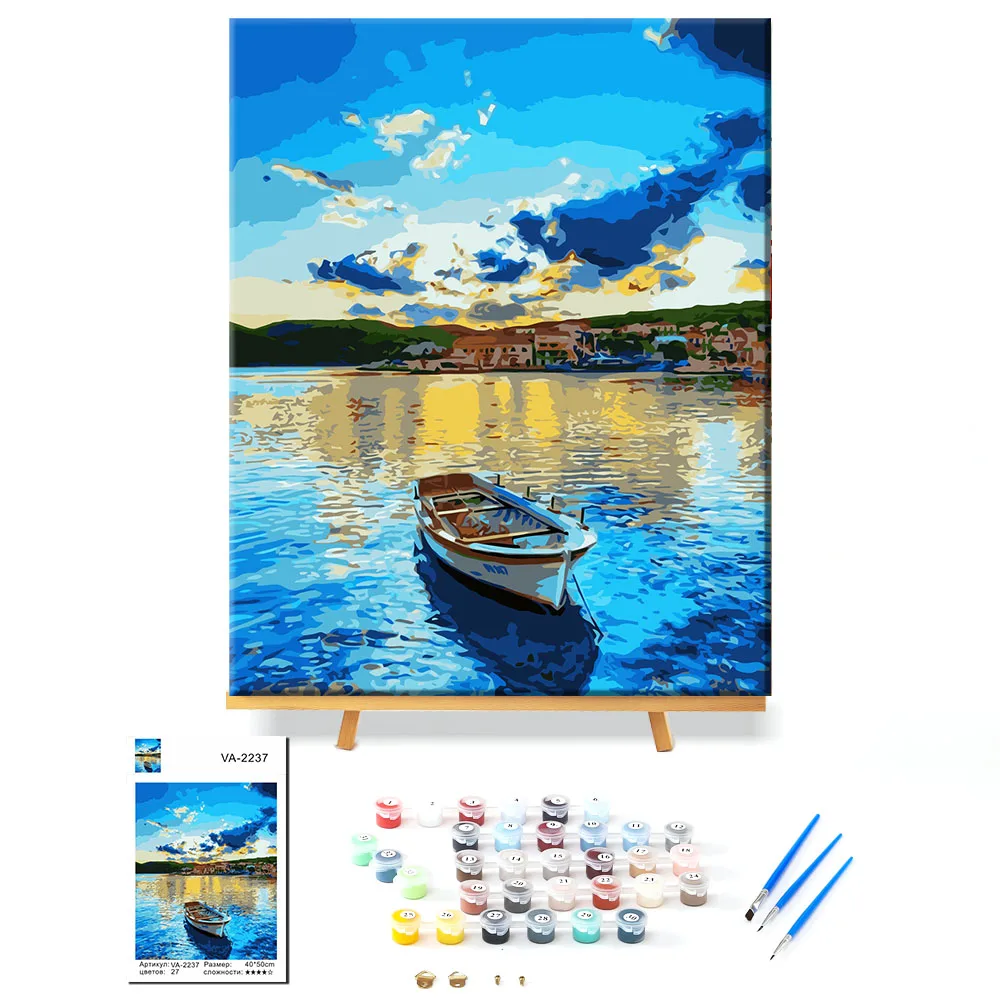 Modern Abstract New York Landscape Oil Painting For Home Decor