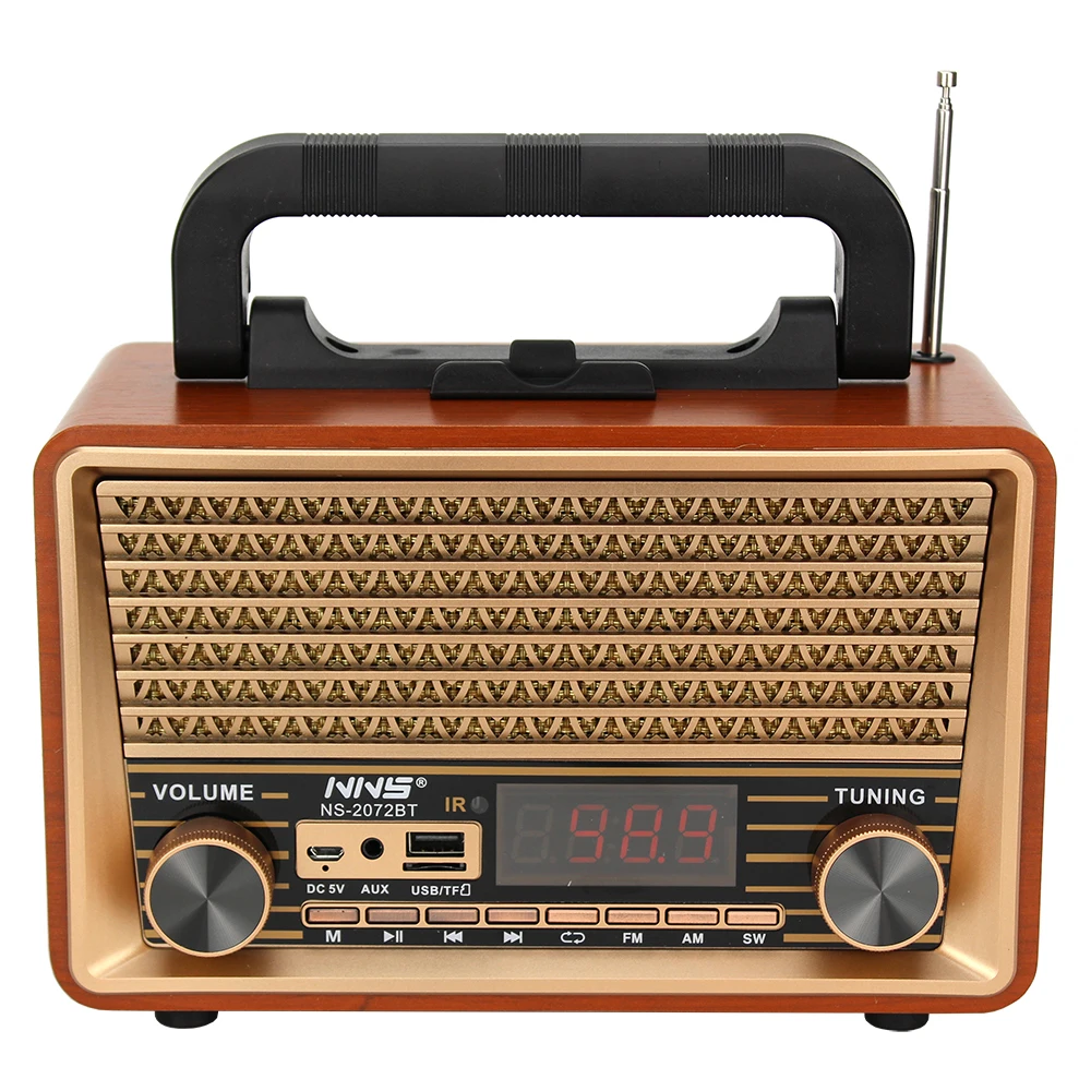 NS-2072BT большого размера цифровые деревянные динамик ншн многополосные Ретро Радио стерео звук радио