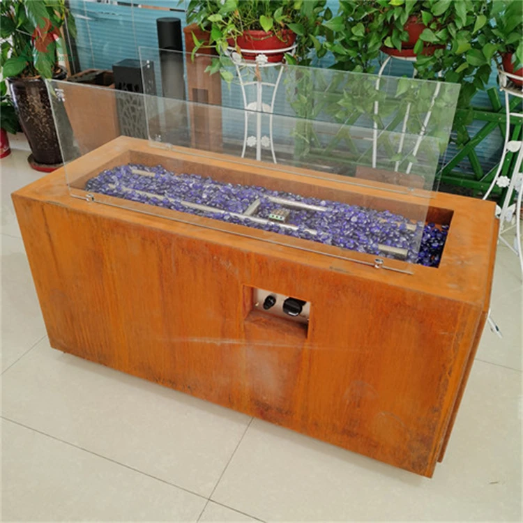 Hot sales corten gas tank outdoor gas fire pit garden gas fire pit outdoor