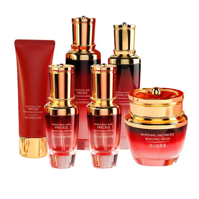 Private Label Luxury Rejuvenating Lady Facial Skincare Kit Face Serum Eye Anti Aging Brightening Skin Care Set