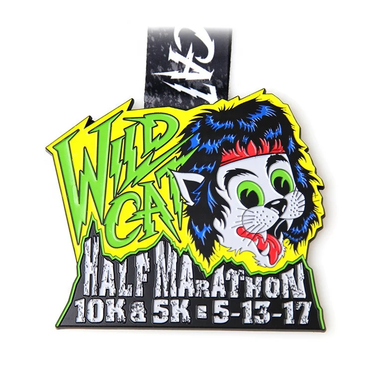 Hollow Winter Running Metal Medal Festival Fun Run Finisher Zinc Alloy Material Medal with Printing Polyester Lanyard