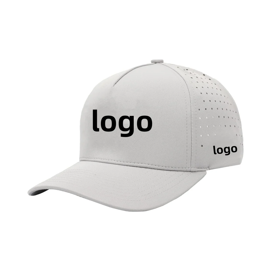 Custom Logo Cotton Golf Hats Baseball Cap 5 Panel Laser Cut High Quality Gorras For Men Branded Caps Vietnam Headwear DOM102