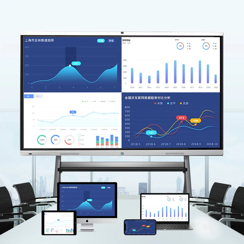 75 inch smart portable digital board touch screen stand electronic interactive whiteboard for classroom