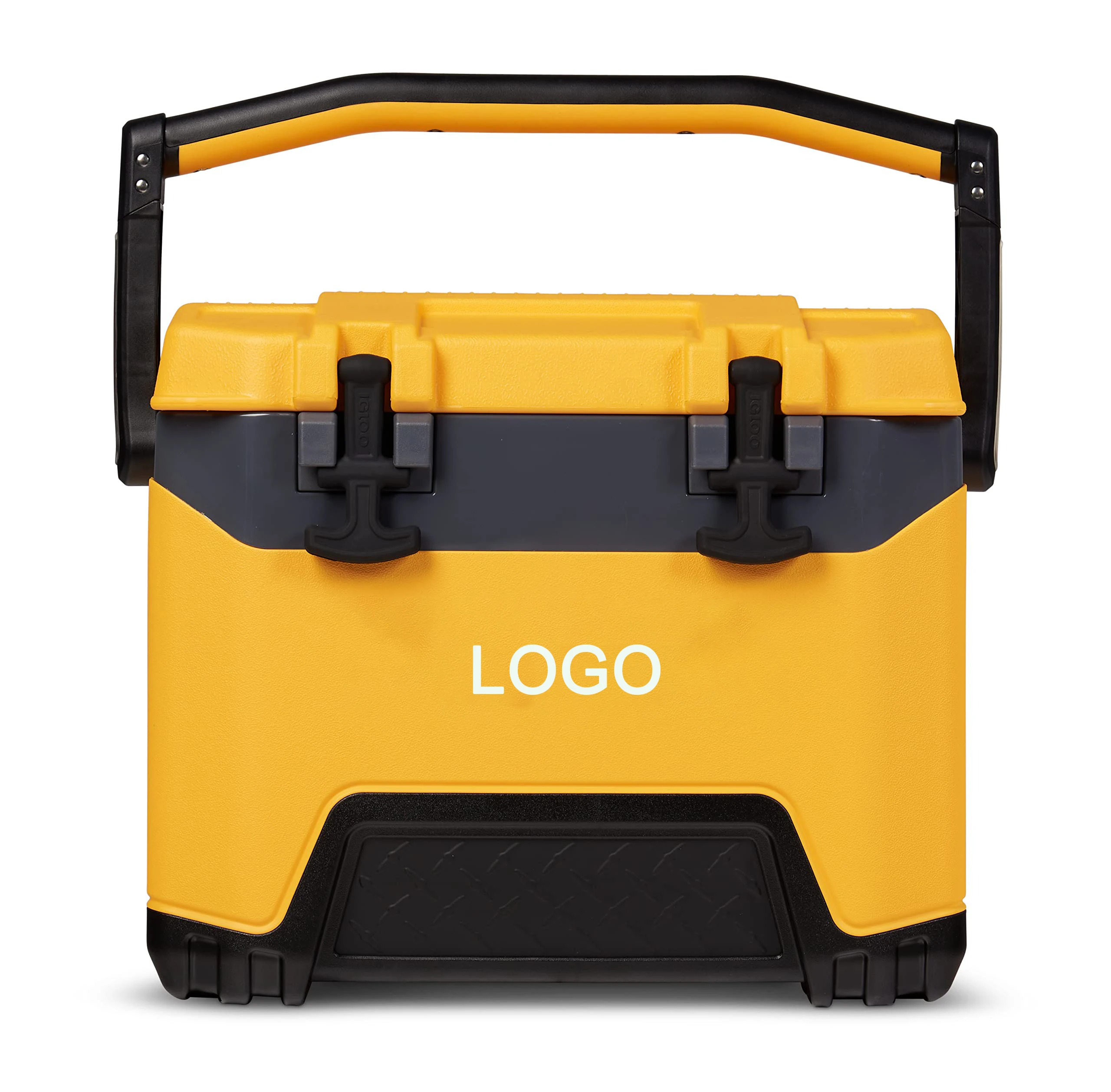 Insulated Portable Yellow Cooler with Handle Both Cold and Warm Use Long Preservation Time Lightweight Ice Chest Box for Outdoor
