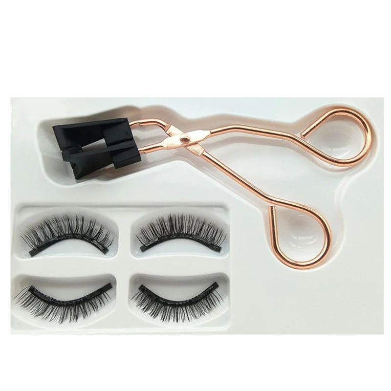 Custom Logo Magnetic False Eye lashes Segments Cils No Glue No Eyeliner Private Label 3D Magnetic Eyelashes